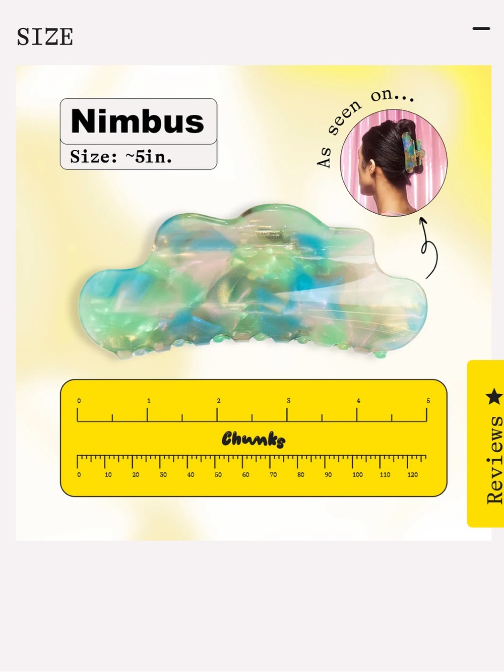 Chunks Nimbus Claw clip in Phantom color (blue / black / gray) - Picture 11 of 11